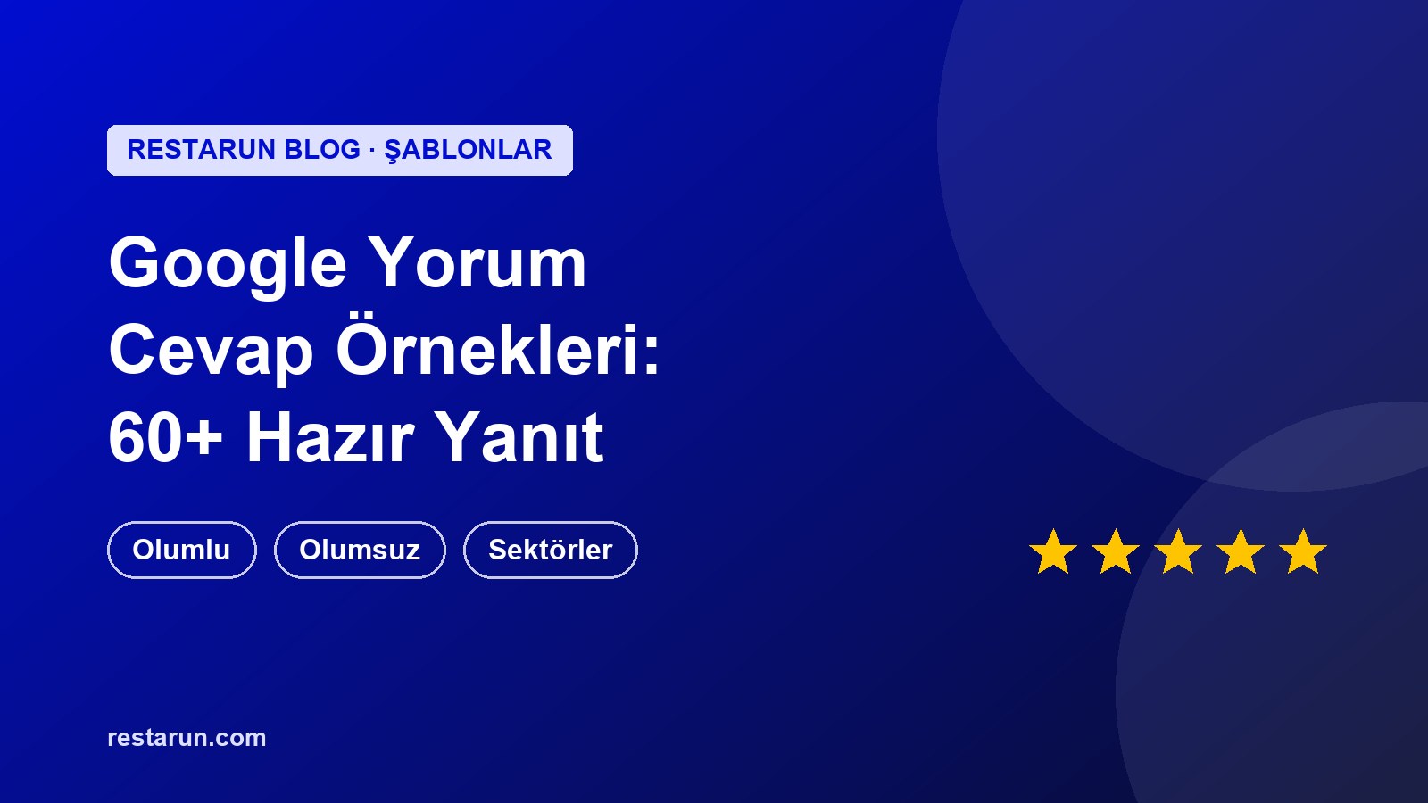 Google yorum cevap örnekleri 60+ hazır yanıt kapak görseli